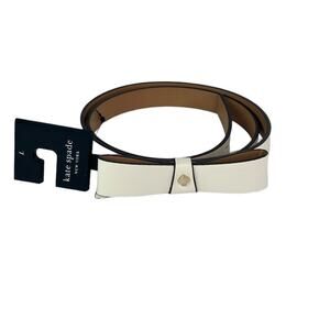 Kate Spade Black Bow with Gold Spade Leather Belt in Large kate spade new york Women main image 2